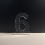 Şeffaf 6 Rakamı Magnet 7cm