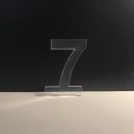Şeffaf 7 Rakamı Magnet 7cm