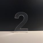 Şeffaf 2 Rakamı Magnet 7cm