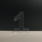 Şeffaf 1 Rakamı Magnet 7cm