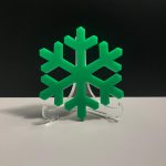Yeşi Kar Tanesi Magnet 7cm
