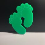 Yeşil Bebek Ayağı Magnet 7cm