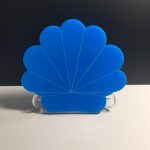 Mavi Çizgili İstiridye Magnet 7cm