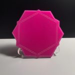 Koyu Pembe Altıgen Magnet 7cm