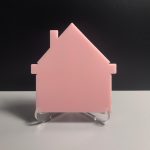 Açık Pembe Ev Magnet 7cm